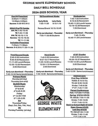 24-25 Bell Schedule